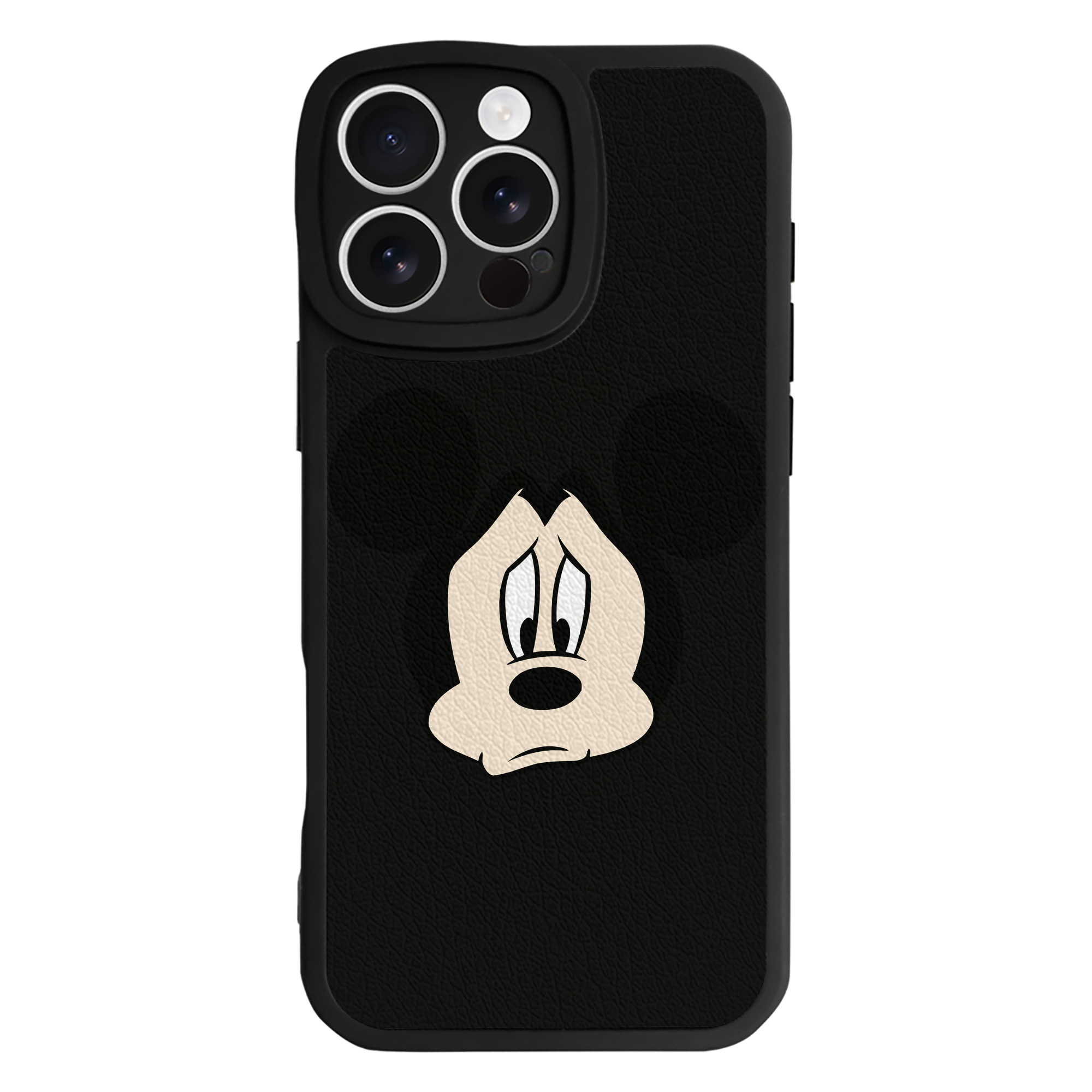 （画像用） ミッキーマウス Mickey Mouse 【iPhone 16シリーズ対応】シリコンスマホケース（レザー調） 材質：シリコン